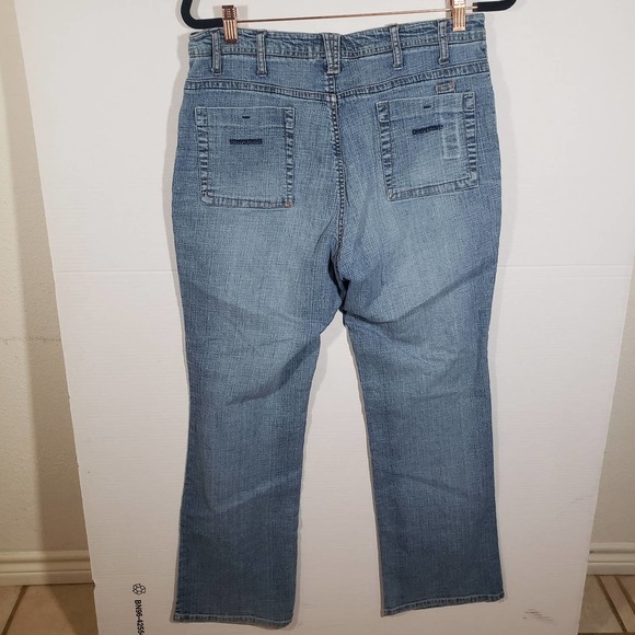 Carolina Blues Straight Wide Leg Jeans Sz 14 Stretch Relaxed - Picture 4 of 8